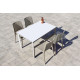 Ensemble table et chaises de jardin empilables 4 personnes Ezpeleta Meet-Park