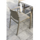 Ensemble table et fauteuils de jardin empilables 4 personnes Ezpeleta Meet-Dock