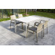 Ensemble table et fauteuils de jardin empilables 4 personnes Ezpeleta Meet-Dock