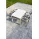 Ensemble table et fauteuils de jardin empilables 4 personnes Ezpeleta Meet-Dock