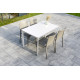 Ensemble table et chaises de jardin empilables 4 personnes Ezpeleta Meet-Hall