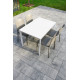 Ensemble table et chaises de jardin empilables 4 personnes Ezpeleta Meet-Hall