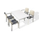 Ensemble table et fauteuils de jardin empilables 4 personnes Ezpeleta Meet-Hall