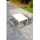 Ensemble table et fauteuils de jardin empilables 4 personnes Ezpeleta Meet-Hall