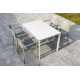 Ensemble table et fauteuils de jardin empilables 4 personnes Ezpeleta Meet-Hall
