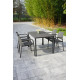 Ensemble table et fauteuils de jardin empilables 4 personnes Ezpeleta Meet-Dock