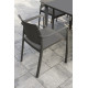 Ensemble table et fauteuils de jardin empilables 4 personnes Ezpeleta Meet-Dock