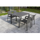 Ensemble table et fauteuils de jardin empilables 4 personnes Ezpeleta Meet-Dock