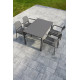 Ensemble table et fauteuils de jardin empilables 4 personnes Ezpeleta Meet-Dock