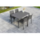 Ensemble table et chaises de jardin empilables 4 personnes Ezpeleta Meet-Hall