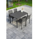 Ensemble table et chaises de jardin empilables 4 personnes Ezpeleta Meet-Hall