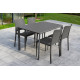 Ensemble table et chaises de jardin empilables 4 personnes Ezpeleta Meet-Hall