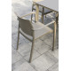 Ensemble table et fauteuils de jardin empilables 4 personnes Ezpeleta Meet-Dock