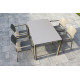 Ensemble table et fauteuils de jardin empilables 4 personnes Ezpeleta Meet-Dock