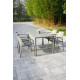 Ensemble table et fauteuils de jardin empilables 4 personnes Ezpeleta Meet-Dock