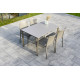 Ensemble table et chaises de jardin empilables 4 personnes Ezpeleta Meet-Hall