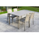 Ensemble table et chaises de jardin empilables 4 personnes Ezpeleta Meet-Hall