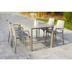 Ensemble table et fauteuils de jardin empilables 4 personnes Ezpeleta Meet-Hall