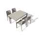 Ensemble table et chaises de jardin empilables 4 personnes Ezpeleta Meet-Park