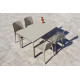 Ensemble table et chaises de jardin empilables 4 personnes Ezpeleta Meet-Park