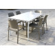 Ensemble table et fauteuils empilables de jardin 6 personnes Ezpeleta Meet-Dock