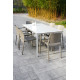 Ensemble table et fauteuils empilables de jardin 6 personnes Ezpeleta Meet-Dock