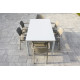 Ensemble table et fauteuils empilables de jardin 6 personnes Ezpeleta Meet-Dock