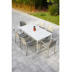 Ensemble table et fauteuils empilables de jardin 6 personnes Ezpeleta Meet-Hall