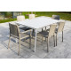 Ensemble table et chaises empilables de jardin 6 personnes Ezpeleta Meet-Hall