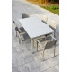 Ensemble table et chaises empilables de jardin 6 personnes Ezpeleta Meet-Hall