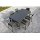 Ensemble table et fauteuils empilables de jardin 6 personnes Ezpeleta Meet-Dock