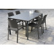 Ensemble table et fauteuils empilables de jardin 6 personnes Ezpeleta Meet-Dock