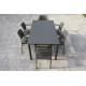 Ensemble table et fauteuils empilables de jardin 6 personnes Ezpeleta Meet-Dock