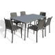 Ensemble table et fauteuils empilables de jardin 6 personnes Ezpeleta Meet-Hall