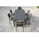 Ensemble table et fauteuils empilables de jardin 6 personnes Ezpeleta Meet-Hall