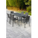 Ensemble table et fauteuils empilables de jardin 6 personnes Ezpeleta Meet-Hall