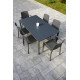 Ensemble table et chaises empilables de jardin 6 personnes Ezpeleta Meet-Hall