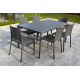 Ensemble table et chaises empilables de jardin 6 personnes Ezpeleta Meet-Hall