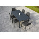 Ensemble table et chaises empilables de jardin 6 personnes Ezpeleta Meet-Hall