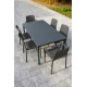 Ensemble table et chaises empilables de jardin 6 personnes Ezpeleta Meet-Hall