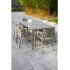 Ensemble table et fauteuils empilables de jardin 6 personnes Ezpeleta Meet-Dock