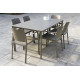 Ensemble table et fauteuils empilables de jardin 6 personnes Ezpeleta Meet-Dock