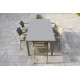 Ensemble table et fauteuils empilables de jardin 6 personnes Ezpeleta Meet-Dock