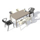 Ensemble table et chaises de jardin 6 personnes Ezpeleta Meet-Fado