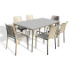 Ensemble table et fauteuils empilables de jardin 6 personnes Ezpeleta Meet-Hall