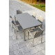 Ensemble table et chaises empilables de jardin 6 personnes Ezpeleta Meet-Hall