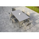 Ensemble table et chaises empilables de jardin 6 personnes Ezpeleta Meet-Hall
