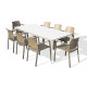 Ensemble table et fauteuils de jardin 8 personnes Ezpeleta Meet-Dock