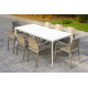 Ensemble table et fauteuils de jardin 8 personnes Ezpeleta Meet-Dock
