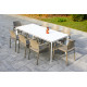 Ensemble table et fauteuils de jardin 8 personnes Ezpeleta Meet-Dock